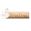 Rinceau Scrolls (Repeats 11 1/2 MT=7/8), 5 1/2''w x 13/16''d Poplar