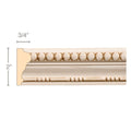 Lamb's Tongue & Bead Case, 4''w x 13/16''d Poplar
