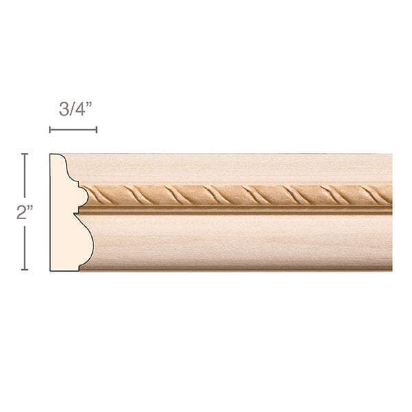 Reeded Casing, 4''w x 3/4''d Resin