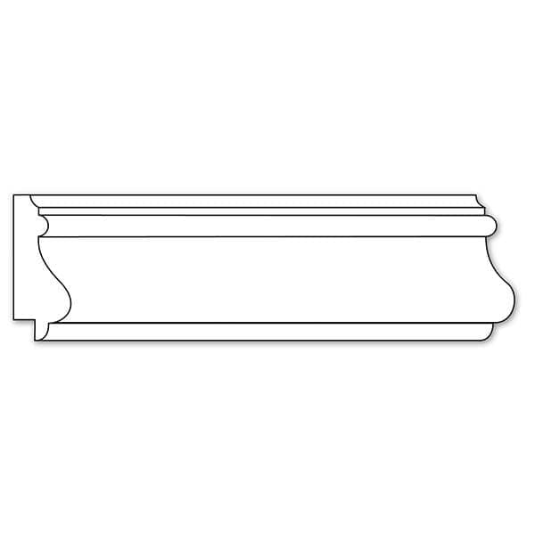 Small Reeded Half Round Lineal, 1"w x 1/2"d x 8' length Maple