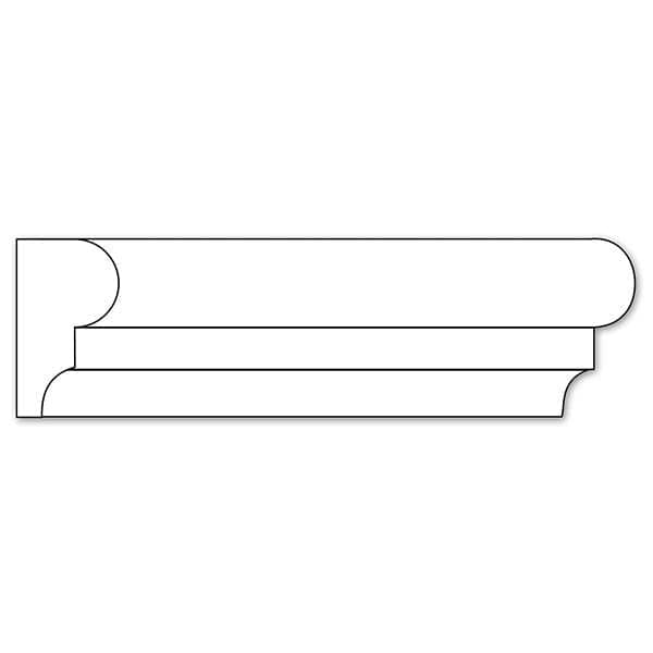 Small Rope Half Round Lineal, 1''w x 1/2''d x 8' length Alder