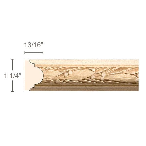 Medium Oval Rosette, 3 1/2''w x 5''h x 3/4''d Cherry