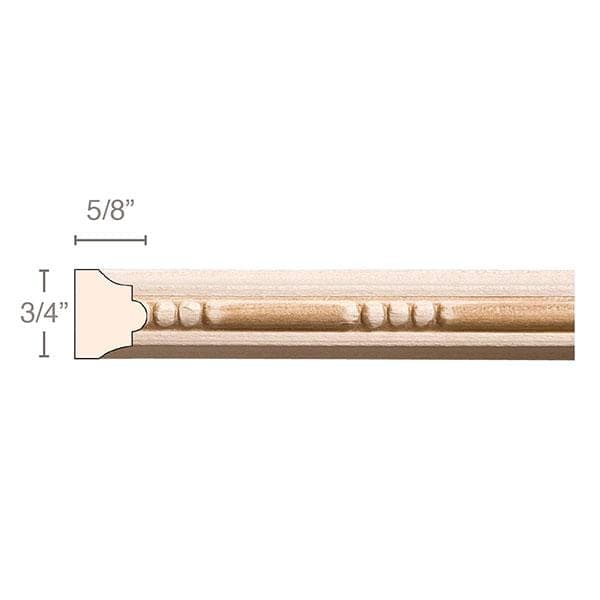 Infinity Insert Moulding, 2 1/4"w x 3/4"d x 8' length Maple