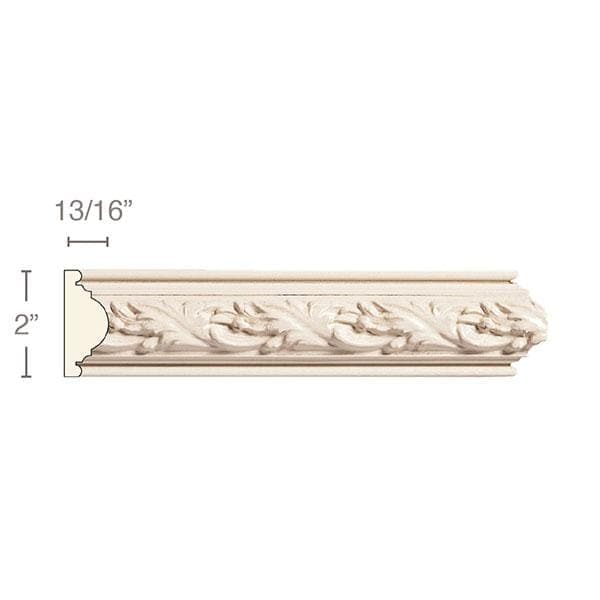Rope (Lips 1/2 - 3/4), 2 3/8''w x 3/4''d Poplar
