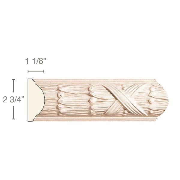 Traditional Panel Moulding, (Lips 1/2), 2 1/2"w x 1 3/16''d Poplar