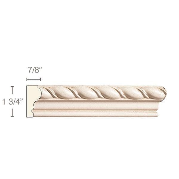 Medium Acanthus Valance, 26 1/2"w x 3 3/8"h x 5/8"d Cherry