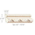 Roman Weave Column, 3 3/4"sq. x 35 1/4"h Cherry