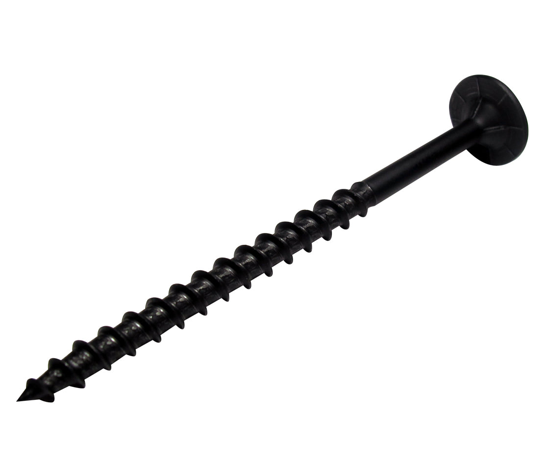 #10 Power Head Screws Square Drive With Nibs Black Finish 17 Type 3" Length Single Pack