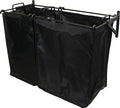 Hafele Tilt-Out Hamper With Removable Bag Tag Black 30" Width