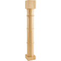 Hardware Resources Bamboo Post Rubberwood 35-1/2" Length 5" Diameter