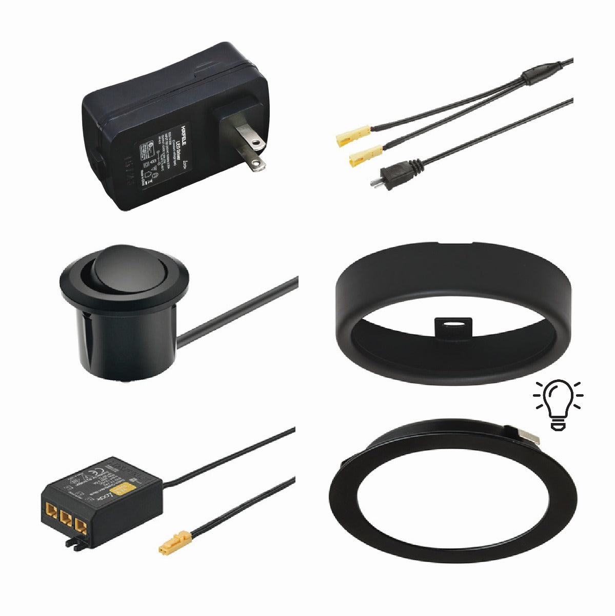 Invisidoor Single Light Kit, Black