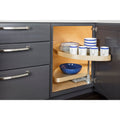 Hardware Resources Half-Moon 2 Shelf Lazy Susan, Wood