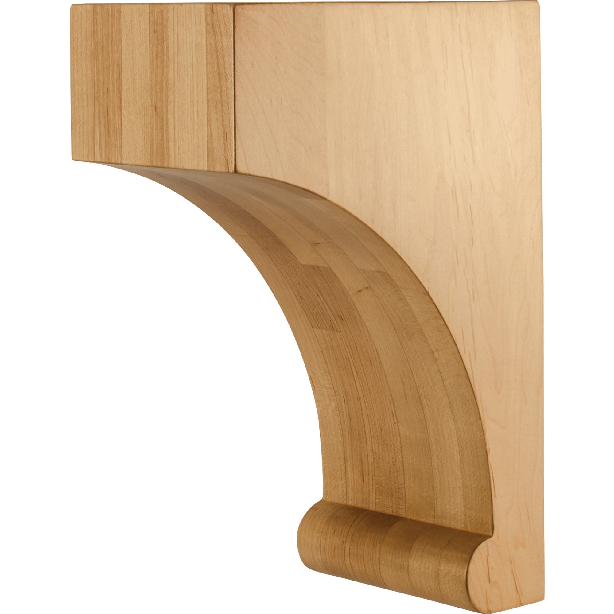 Hardware Resources Bullnose Base Corbel White Birch 12" Length