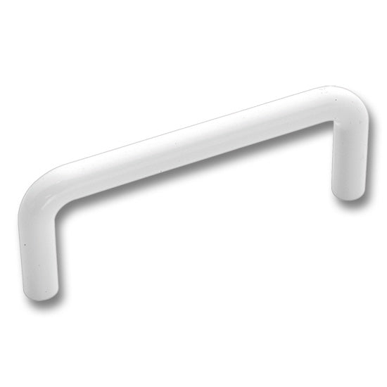 Hickery Hardware Solid Brass Wire Pull White 3" Center to Center