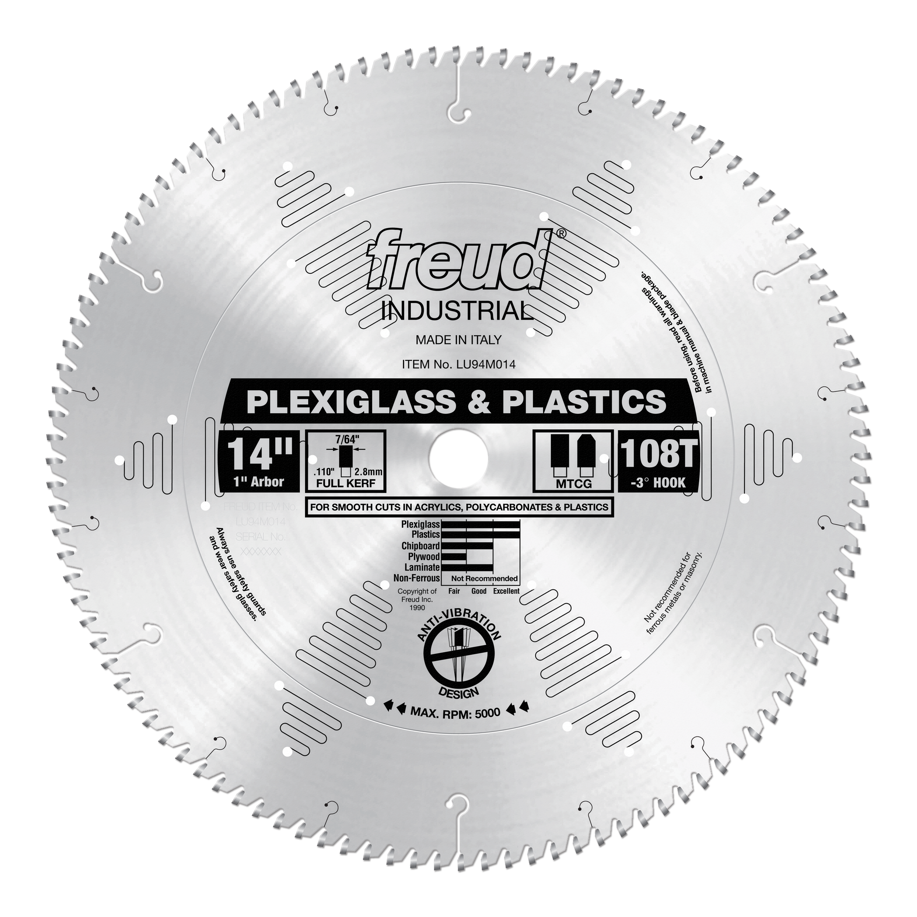 Freud Plexiglass And Plastic Blade
