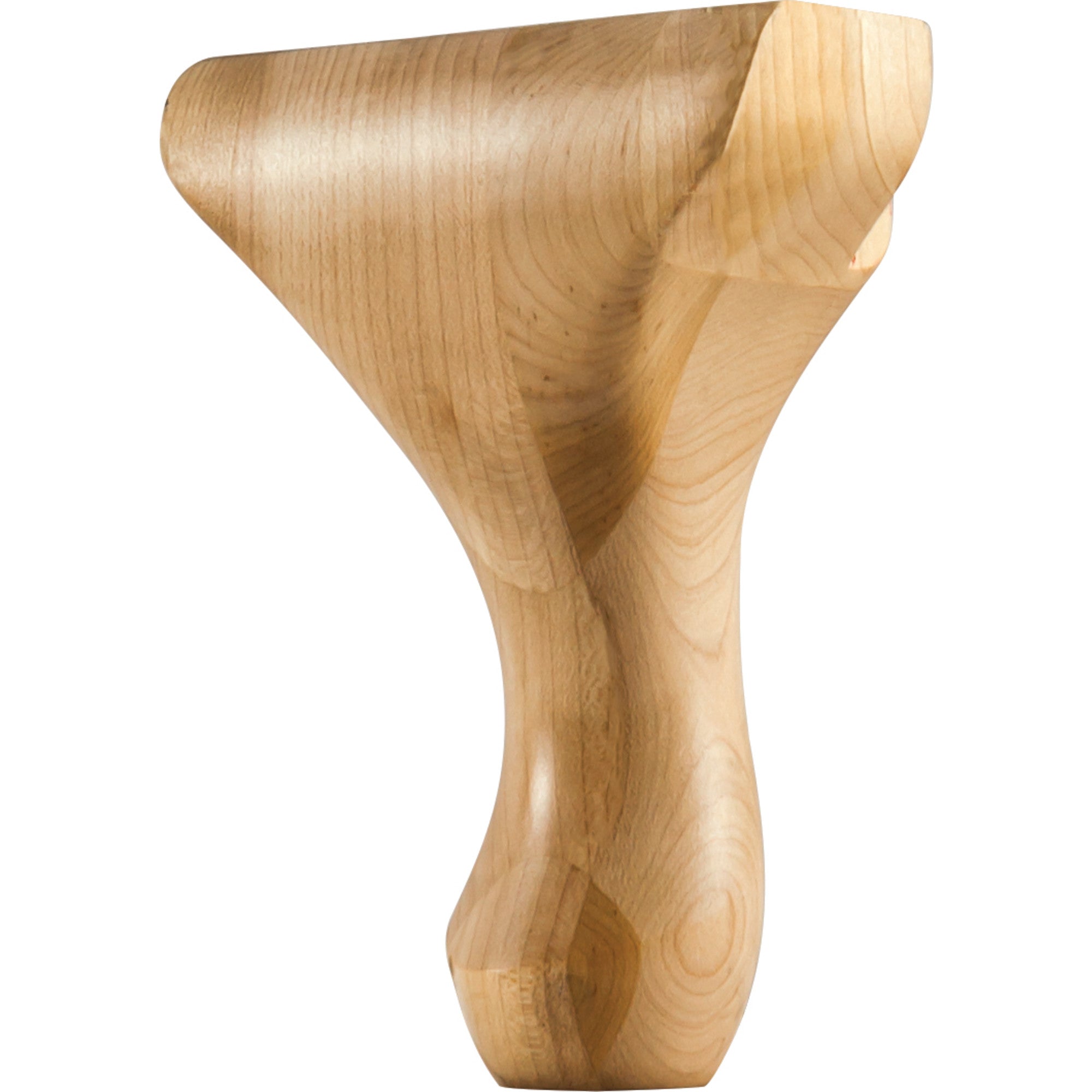 Hardware Resources Queen Anne Center Leg Rubberwood 6" Length