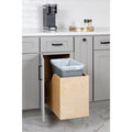 Hardware Resources Bottom Mount Pullout Waste Container System, Gray, 35 Quart, Single