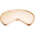 28" Diameter Kidney Wood Lazy Susan Set With Twist And Lock Adjustable Pole