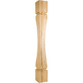Hardware Resources Baroque Minimalist Post Rubberwood 42" Length 5" Diameter