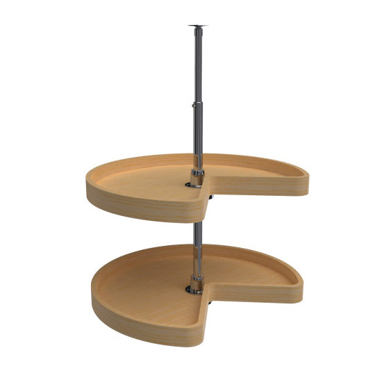 Rev-a-shelf Wood Classics Kidney Shape 2 Shelf Lazy Susan