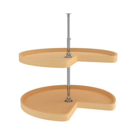 Rev-a-shelf Wood Classics Kidney Shape 2 Shelf Lazy Susan