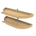 Rev-a-shelf Wood Classics Half Moon 2 Shelf Pivot And Slide Lazy Susan 32" Width