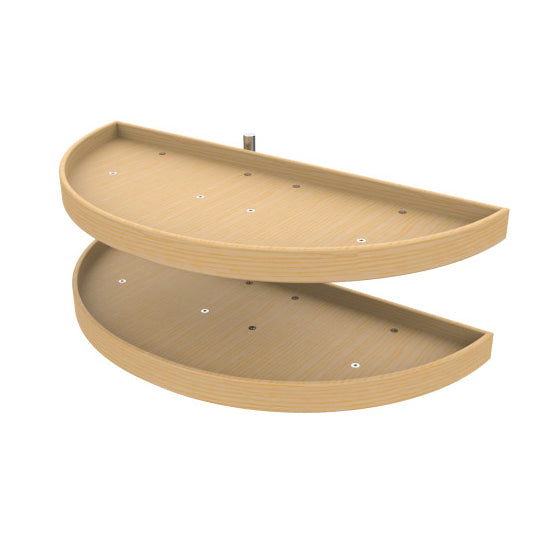Rev-a-shelf Wood Classics Half Moon 2 Shelf Pivot And Slide Lazy Susan 38" Width
