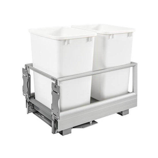 Rev-a-shelf Aluminum Bottom Mount Waste Container With Rev-A-Motion