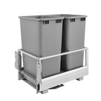 Rev-a-shelf Aluminum Bottom Mount Waste Container With Rev-A-Motion