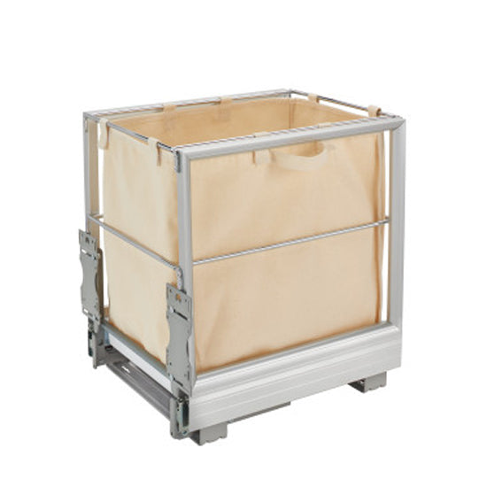 Silver Single Wire Hamper With Rev-A-Motion And Canvas Bag
