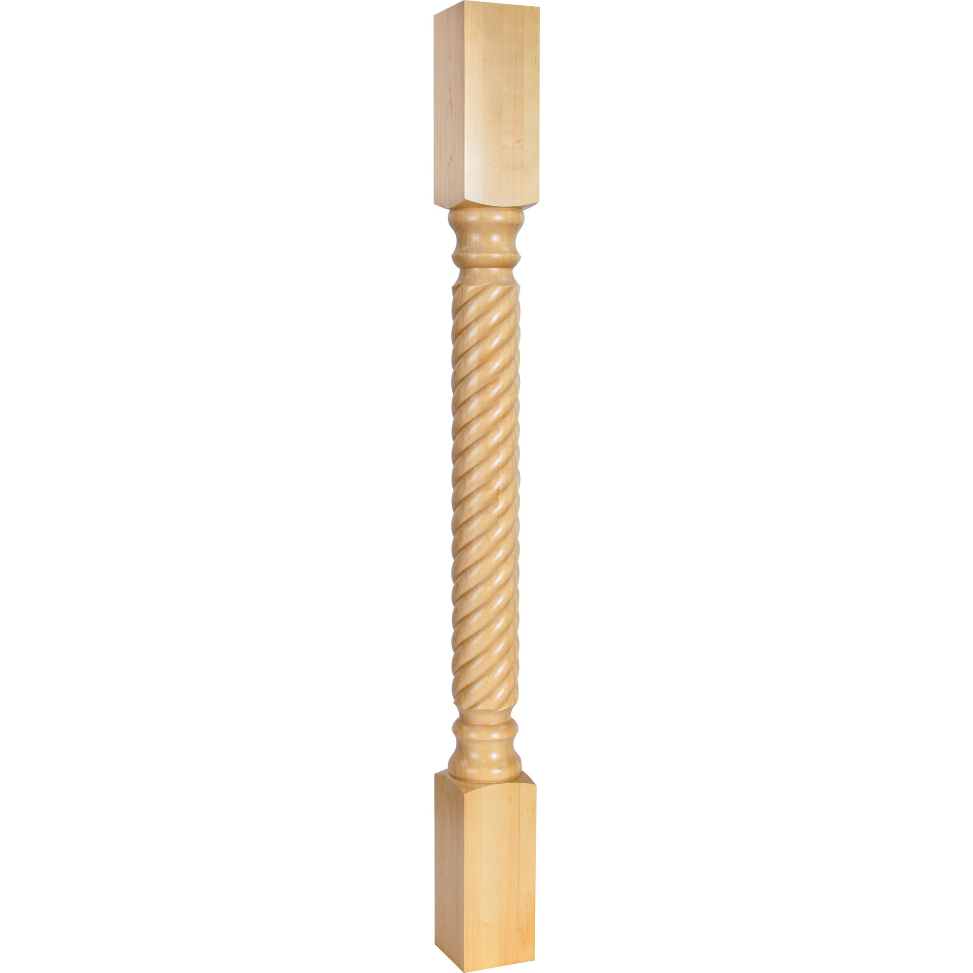 Hardware Resources Rope Post Hard Maple 42" Length 3-1/2" Width