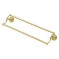Deltana Double Towel Bar R-Series Polished Brass 24" Length