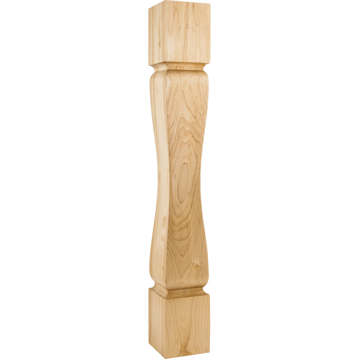 Hardware Resources Baroque Minimalist Post Rubberwood 35-1/2" Length 5" Diameter