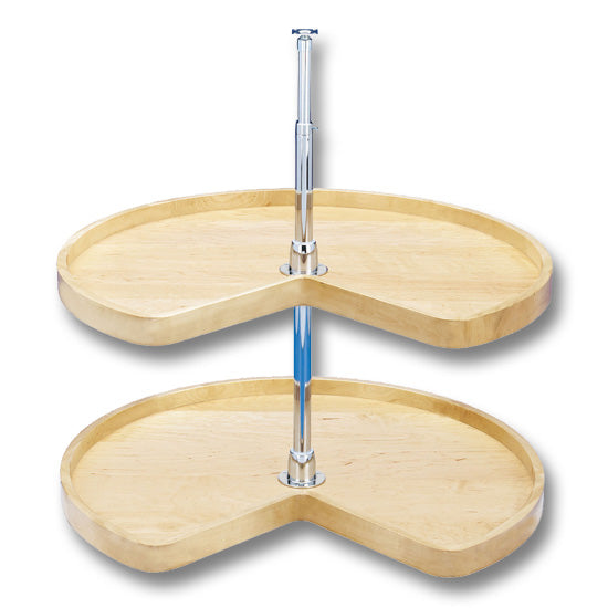 Rev-a-shelf Wood Classics Kidney Shape 2 Shelf Lazy Susan