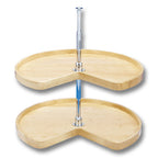 Rev-a-shelf Wood Classics Kidney Shape 2 Shelf Lazy Susan