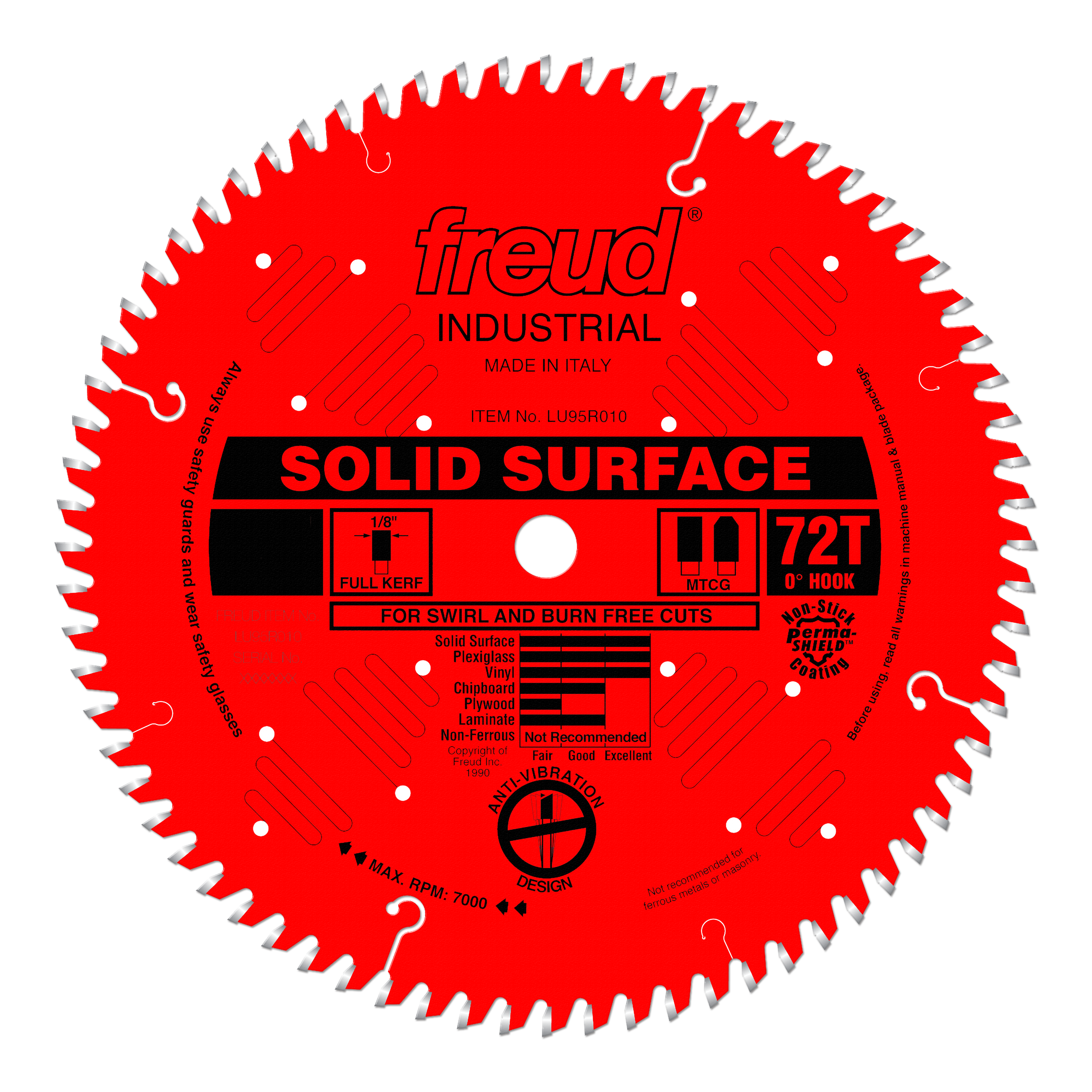 Freud Solid Surface Blade 14" Diameter Red