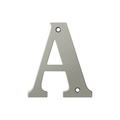 Deltana 4" Residential Letter A Satin Nickel Letter A