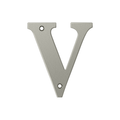 Deltana 4" Residential Letter V Satin Nickel Letter V