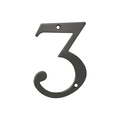 Deltana 4" Numbers Solid Brass Oil Rubbed Bronze Number 3