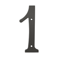 Deltana 6" Numbers Solid Brass Oil Rubbed Bronze Number 1