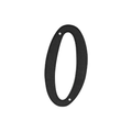 Deltana 4" Numbers Zinc Die-Cast Black Black Packed Number 0