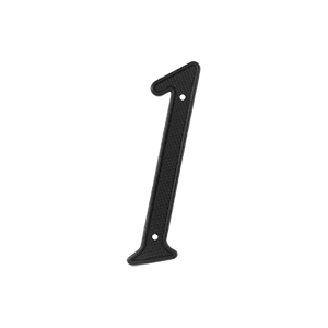 Deltana 4" Numbers Zinc Die-Cast Black Black Packed Number 1