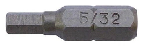Driver Bit 1" 5mm Hex Size 1/4" Hex Drive, Multiples of 25