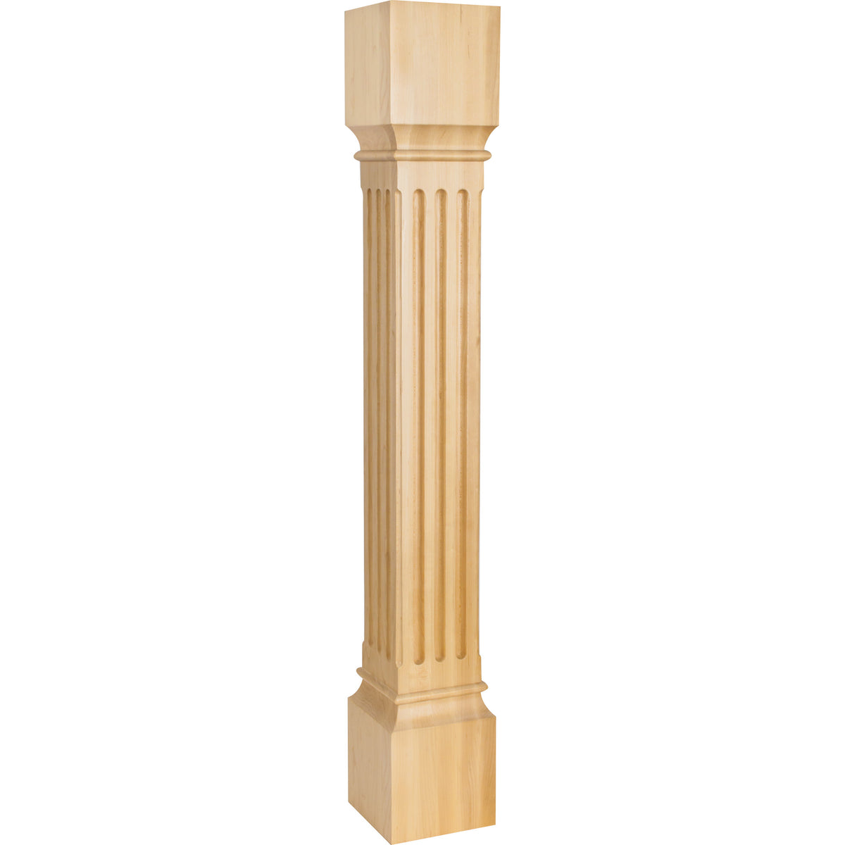 Hardware Resources Fluted Square Post Alder 35-1/2 in. length 5 in. width