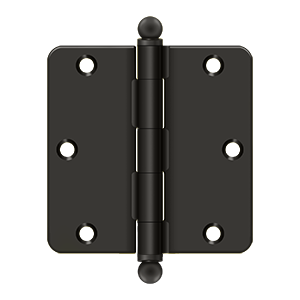 Deltana 3-1/2'' x 3-1/2'' Hinge With Ball Tips, Thickness .085''