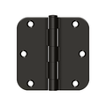 Deltana Steel Hinge 3-1/2" x 3-1/2" Oil Rubbed Bronze 5/8" Radius