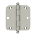 Deltana 3-1/2'' x 3-1/2'' Hinge With Ball Tips, Thickness .085'' Satin Nickel 5/8" Radius