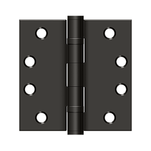 Deltana Square Hinge Heavy Duty Ball Bearing, Oil Rubbed Bronze, 4 in. x 4 in.