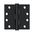 Deltana Square Hinge Heavy Duty Ball Bearing, Black, 4" x 4"
