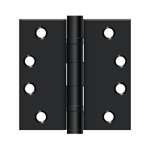 Deltana Square Hinge Heavy Duty Ball Bearing, Black, 4 in. x 4 in.